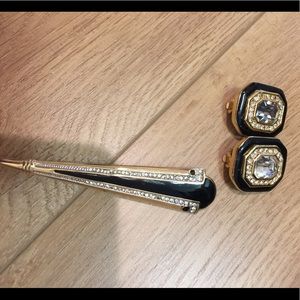 Vintage Pierre Balmain pin/ brooch with earrings